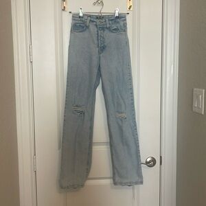 Wild Fable, ripped distressed jeans, light blue, size 0